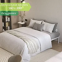 Двуспальная кровать Мира (О), 160х200 см, белый