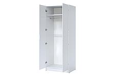 Шкаф для одежды 2-дверный Лофт, белый 80х202х57,5 см, фото 4