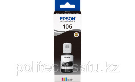 Контейнер с черными пигментными чернилами Epson C13T00Q140 105 EcoTank BK 
Ink Bottle