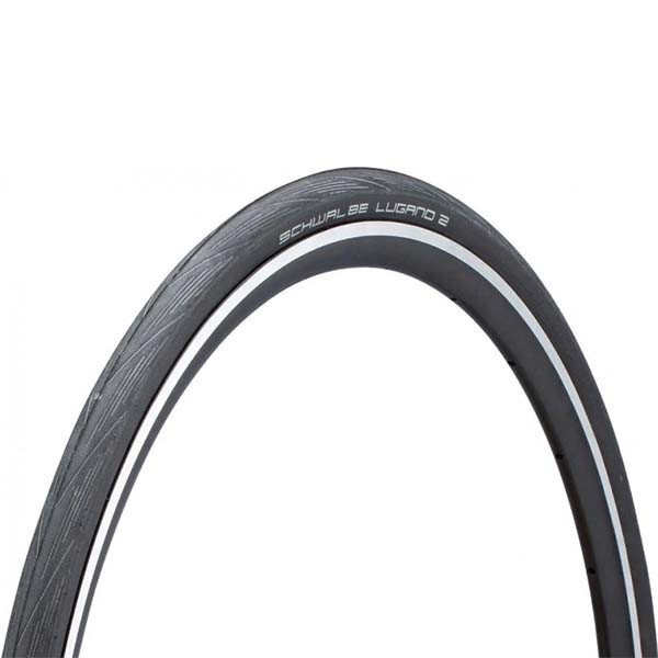 Велосипедная покрышка Schwalbe Lugano II K-Guard (700x25C), black-skin