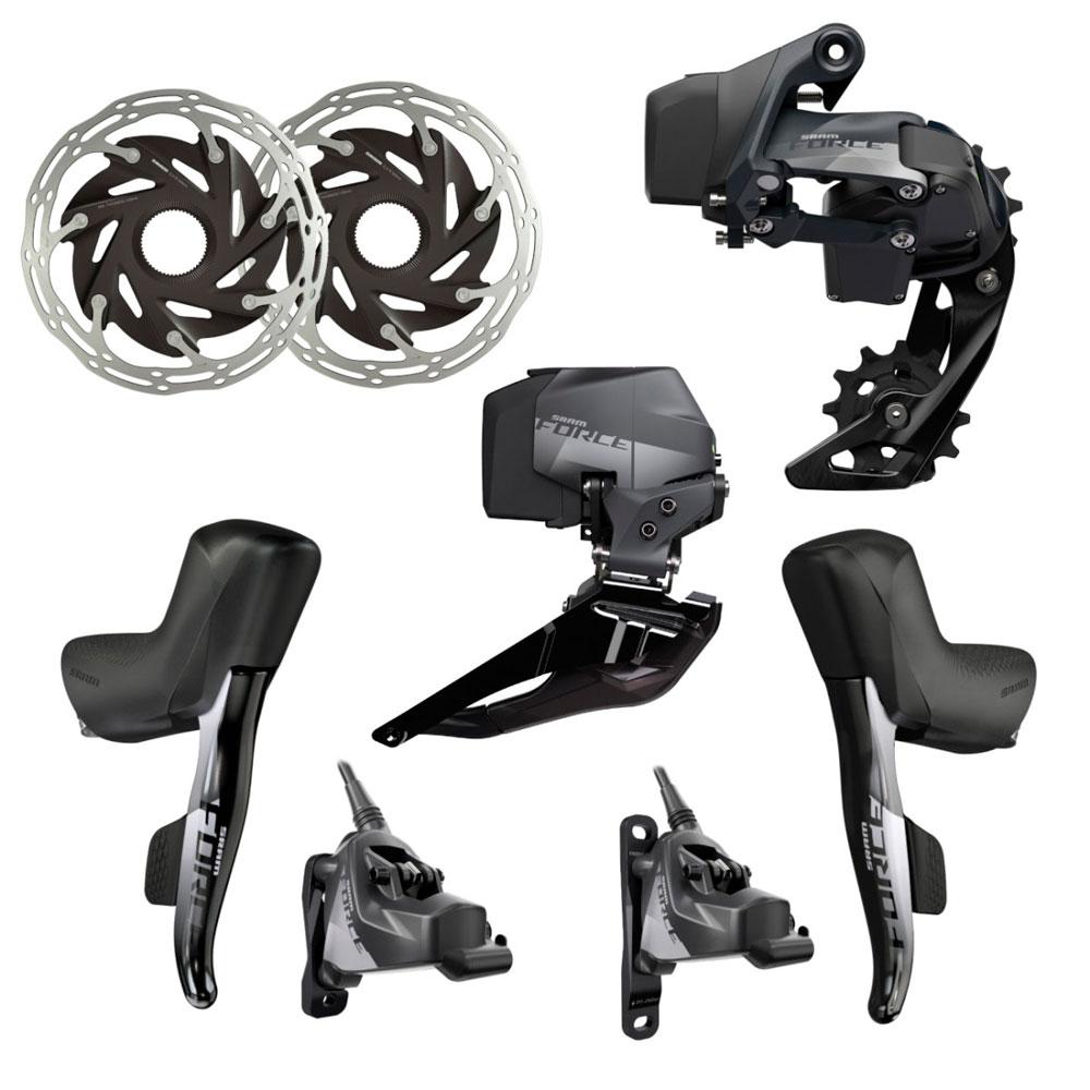 Купить Комплект тормозов Sram Force eTap AXS 2X D1 Electronic HRD FM Groupset (RearDer 33T Max, 160Rotors