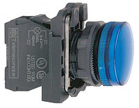 Сигнальная лампа, пластик, синий, Ø22, гладкая линза со встроенным светодиодом, 110 120 V AC XB5AVG6