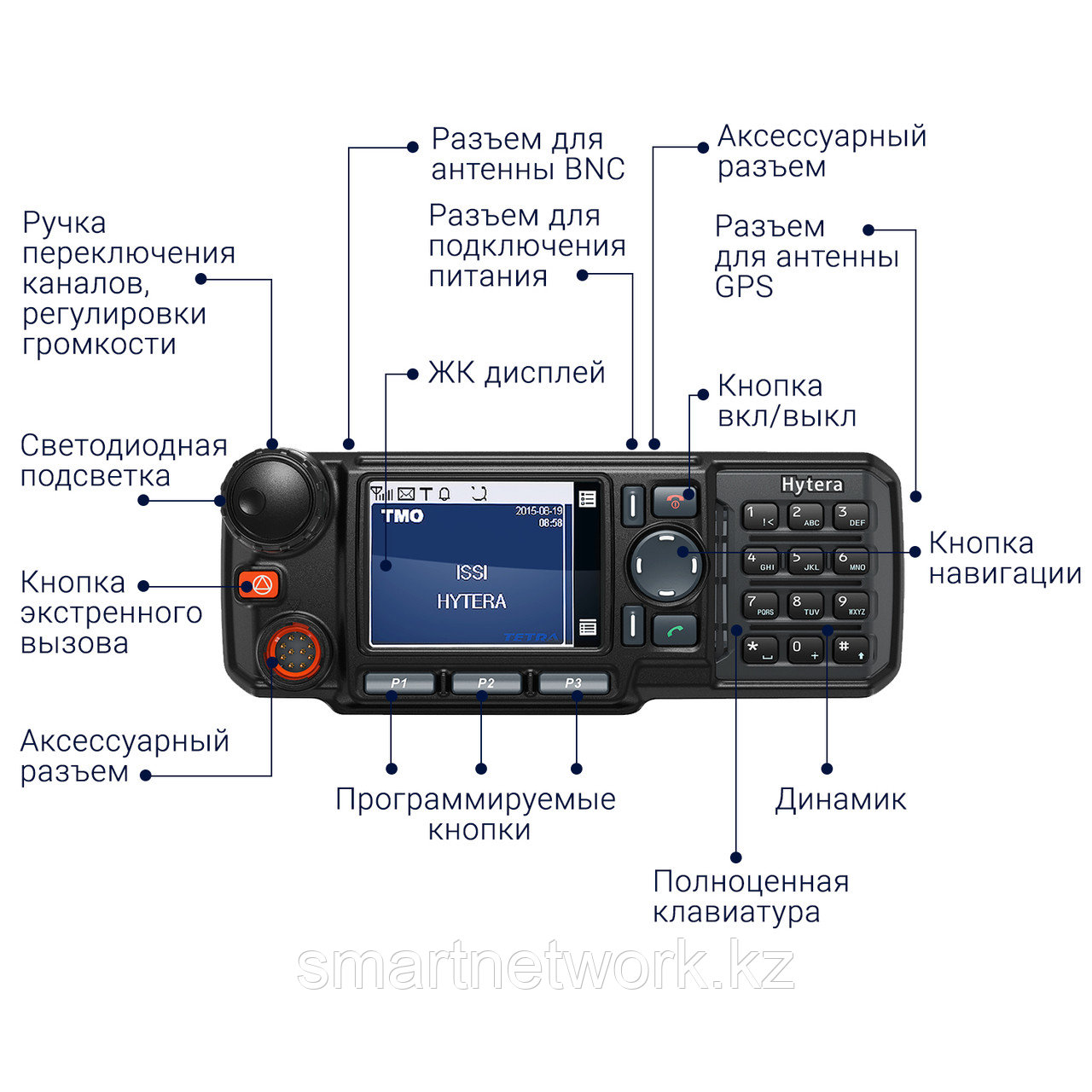 Цифровая мобильная радиостанция HYTERA MT-680 Plus - фото 3 - id-p114532757
