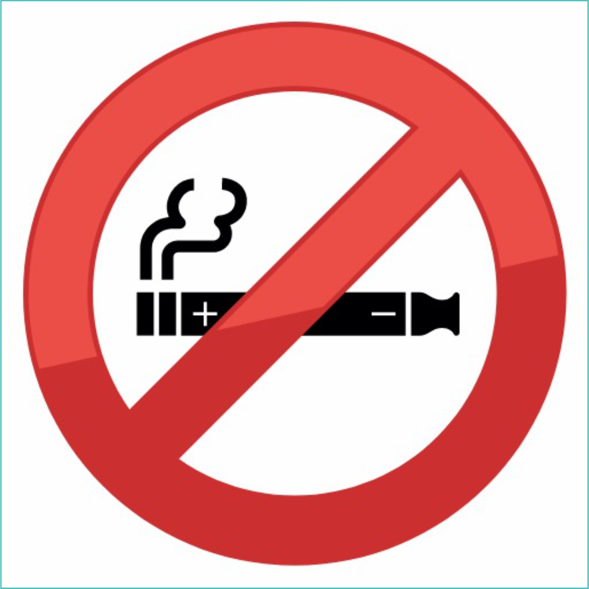Наклейка "Курение вейпов запрещено" (20х20см) - фото 1 - id-p114532758