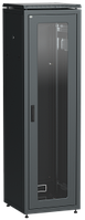 ITK Шкаф сетевой напольный 19" LINEA N 33U 600х800мм стеклянная передняя дверь черный