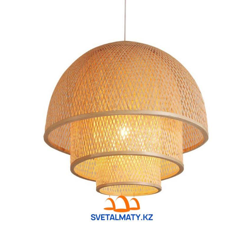 Винтажный подвесной светильник из натуральной соломы P3015-600 - фото 1 - id-p114555887