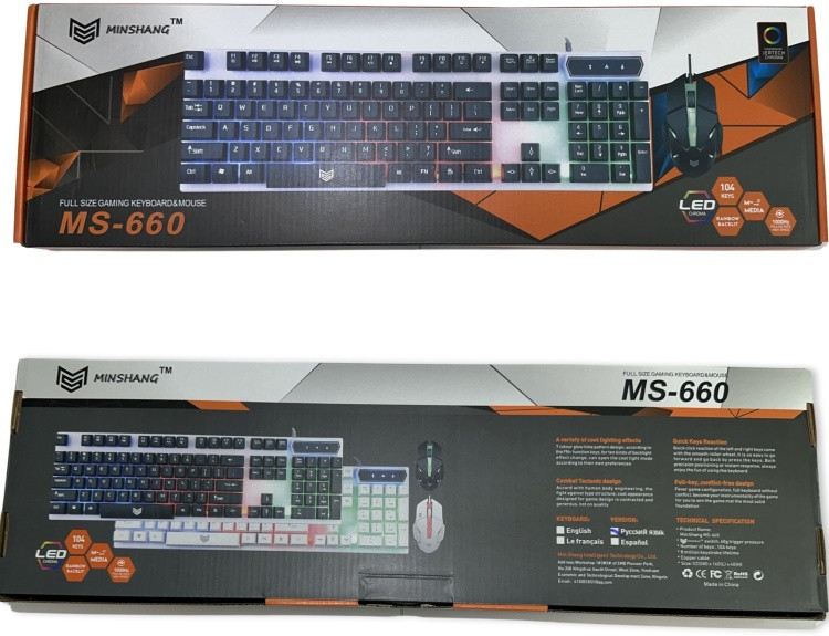 Клавиатура Minshang MS-660, черный - фото 1 - id-p114555918