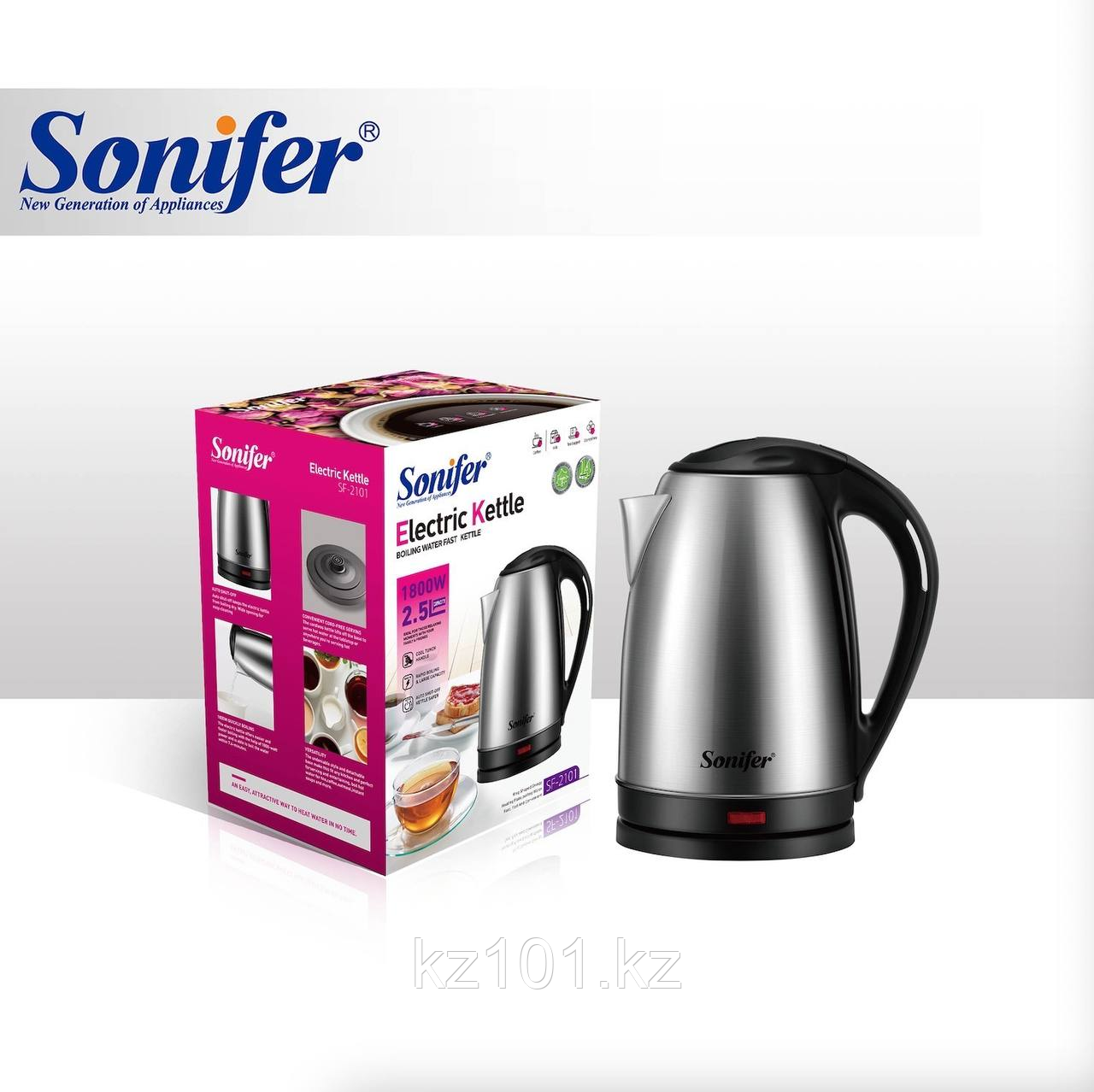 Электрический чайник Sonifer SF-2101 (2,5 л / 1800 Вт) - фото 1 - id-p114556111