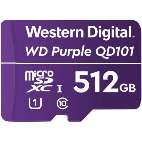 Карта памяти 512GB WD Purple MicroSDHC Class 10 WDD512G1P0C - фото 1 - id-p114556289