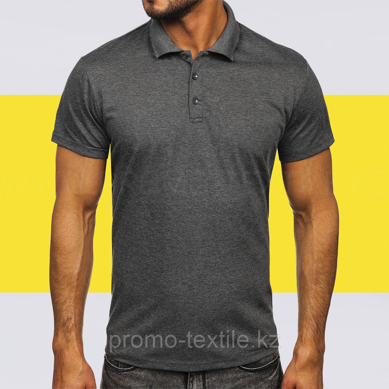 Пошив футболки поло на заказ | Рубашка поло серого цвета (Турция) - фото 1 - id-p107721817