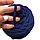 Велюровая пряжа для ручного вязания, толщиной 0,8 мм темно-синий, фото 6
