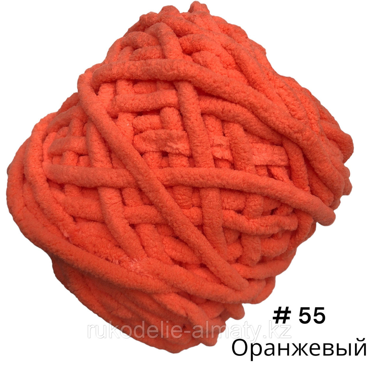 Велюровая пряжа для ручного вязания, толщиной 0,8 мм оранжевый