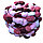 Помпонная фантазийная пряжа,  цветная бордо-розовый, фото 4
