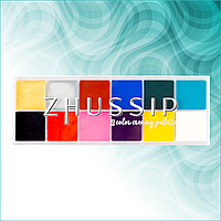 Профессиональный грим для лица и тела "Zhussip Color Creamy Palette" (12 цветов)