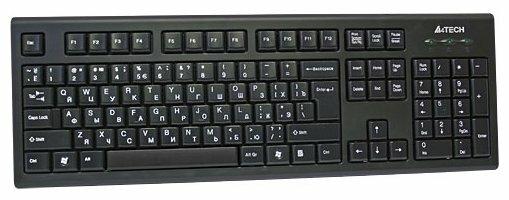 Клавиатура игровая A4tech KB-28G USB, Black, сменные красные клавиши A,S,W,D - фото 1 - id-p114386505