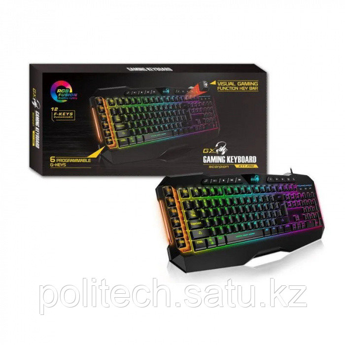 Клавиатура Genius RS2,Scorpion K11 Pro,BLK,RU, USB 31310007405