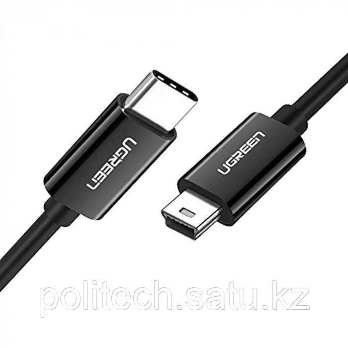 Кабель UGREEN US242 USB-C Male to Mini USB Male Nickle Plated ABS Case 2m 
(Black) 70873