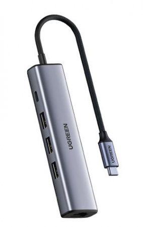 Aдаптер UGREEN CM475 UGREEN USB-C Multifunction Gigabit Ethernet Adapter with PD, 20932 - фото 1 - id-p114511709