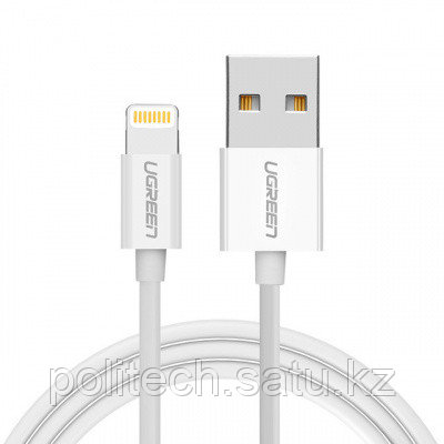 Кабель Ugreen US155 Lightning To USB 2.0 A Male Cable/White 1.5M, 80315