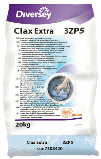 Diversey CLAX EXTRA 20 кг - ағартқышы бар автоматты кір жуу ұнтағы