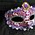 Венецианская маска Коломбина кружевная с брошью фиолетовая, фото 2