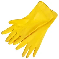 Перчатки резиновые (желтые 75гр) размеры(S,M,L)