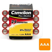 Батарейки Camelion Plus Alkaline мизинчиковые AAA LR03-PB24, 1.5V, 24 шт./уп