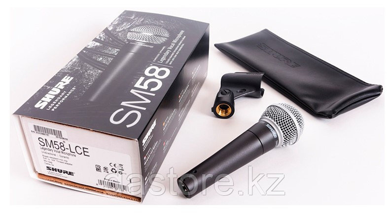 Shure SM58-LCE Вокальный динамический микрофон кардиоидный, 50-15000 Гц, 1.6 мВ/Па