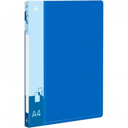 Папка с зажимом Бюрократ, A4, 16 мм, 700 мкм, внутренний и торцевой карман, синяя - фото 2 - id-p114597485