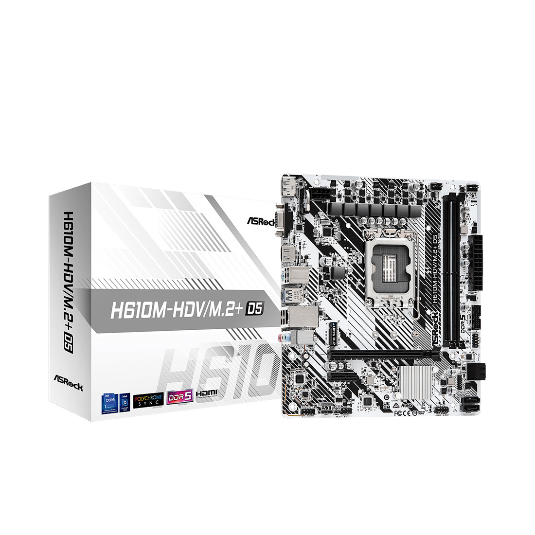 Материнская плата ASRock H610M-HDV/M.2+ D5