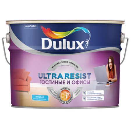 Краска Dulux Ultra Resist Гостиные и Офисы мат BW 2,5л - фото 1 - id-p114600041