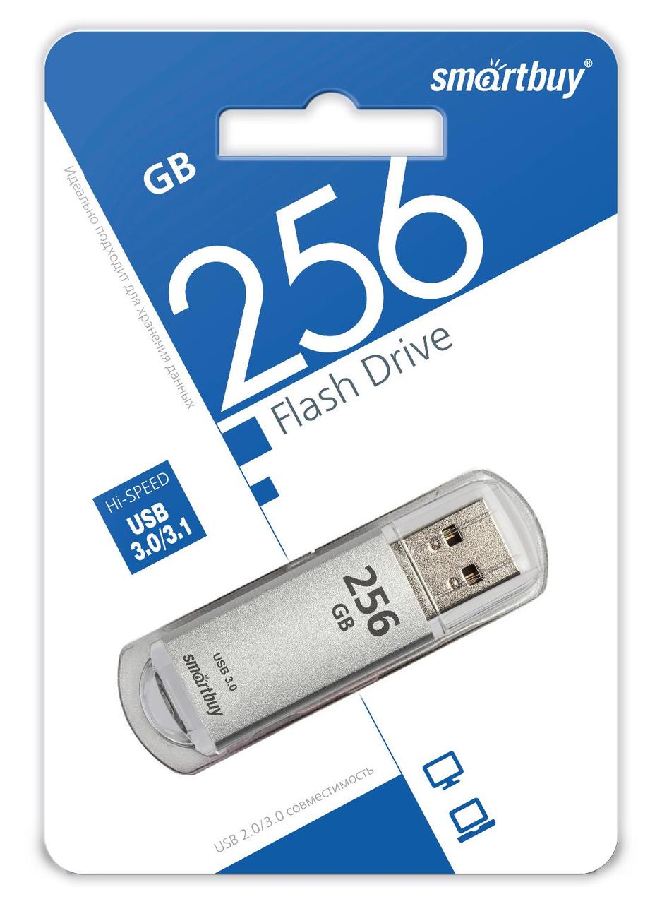 3.0 USB накопитель Smartbuy 256GB V-Cut Silver