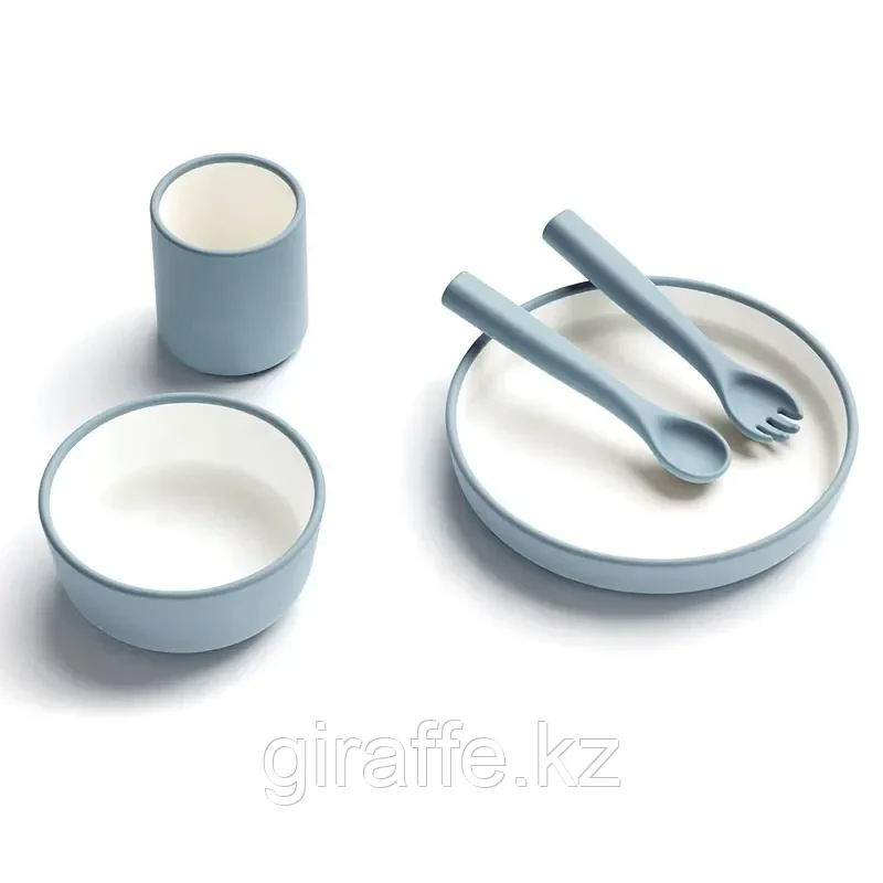 Посуда силиконовая (комплект ) голубой