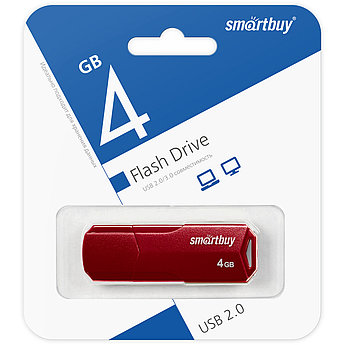 USB накопитель Smartbuy 4GB Clue Burgundy
