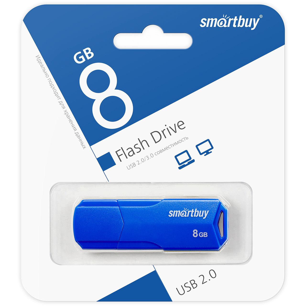 USB накопитель Smartbuy 8GB Clue Blue