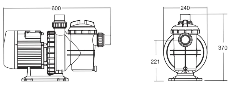 Насос Emaux SC200 для бассейна c префильтром (Производительность 20,5 м3/ч) - фото 3 - id-p114610654