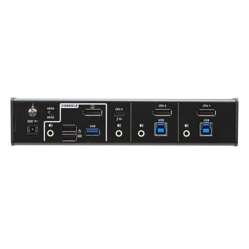 ATEN 3-Port USB-C DisplayPort KVMP Switch with PD +PSU kvm-переключатель (CS1953-AT-G) - фото 3 - id-p114613239
