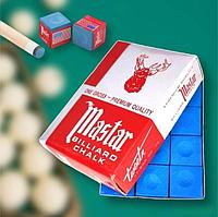 Мел для бильярда синий Master Billiard Chalk упаковка 12 шт