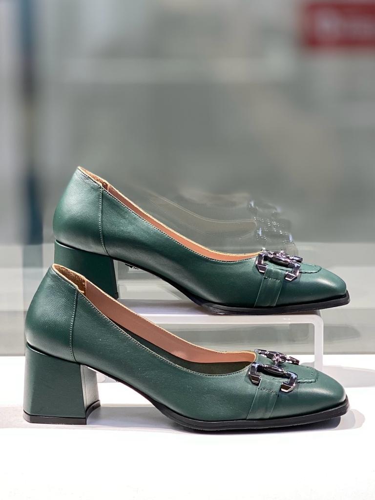 Удобные женские туфли изумрудного цвета "Paoletti". Женская обувь Турция. - фото 1 - id-p111990703