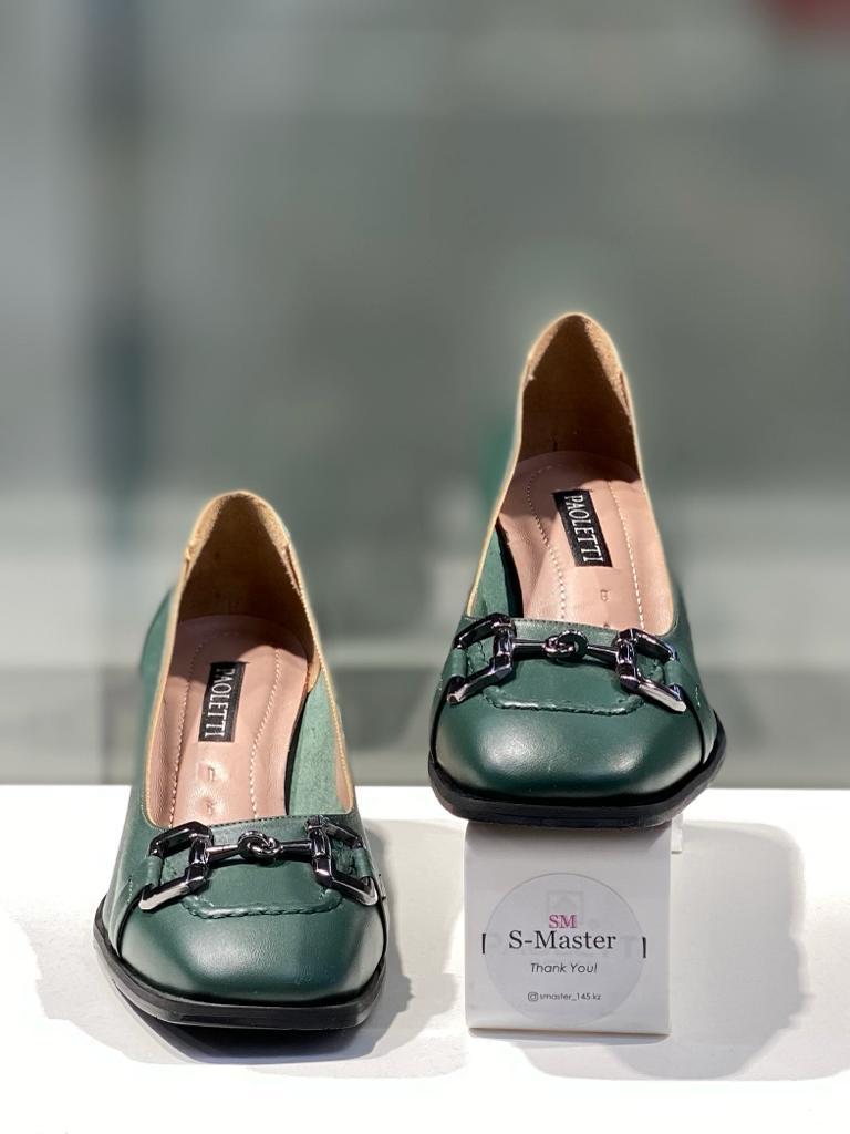 Удобные женские туфли изумрудного цвета "Paoletti". Женская обувь Турция. - фото 8 - id-p111990703