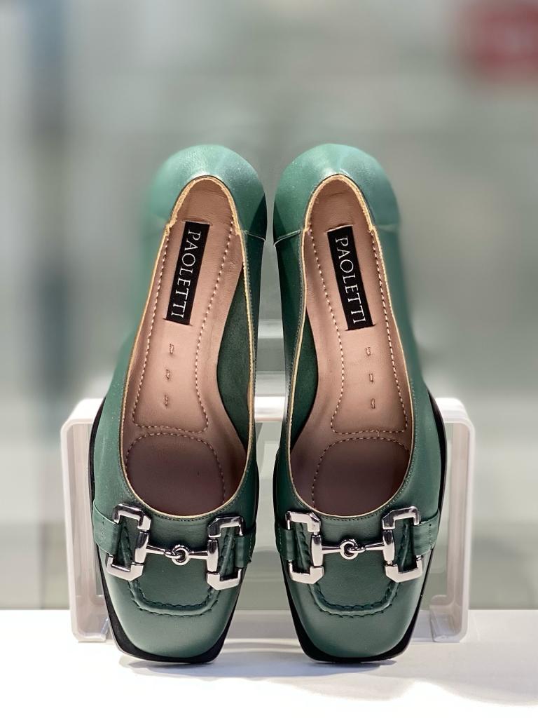 Удобные женские туфли изумрудного цвета "Paoletti". Женская обувь Турция. - фото 6 - id-p111990703