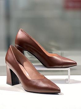 Модные женские туфли коричневого цвета "Paoletti"  в Алматы. Женская обувь новая коллекция 2024.