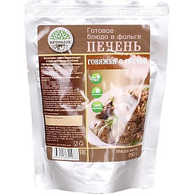 Готовое блюдо "Каша гречневая с говяжей печенью" 250 г. Кронидов