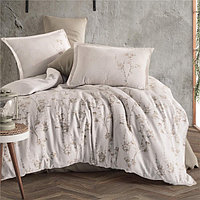 Постельное белье, евро-стандарт, сатин (CLASY), terra 2-х спальное, кремовый