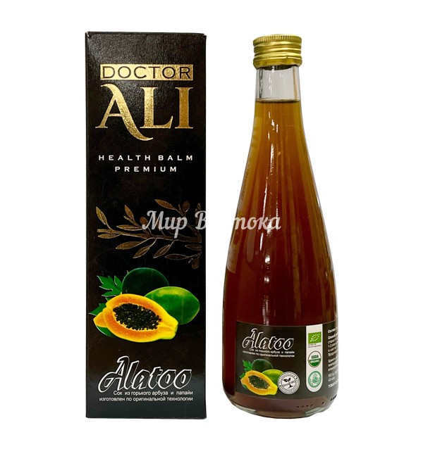 Очищающий сок из горького арбуза и папайи Алатоо от Mehrigiyo (330 мл)