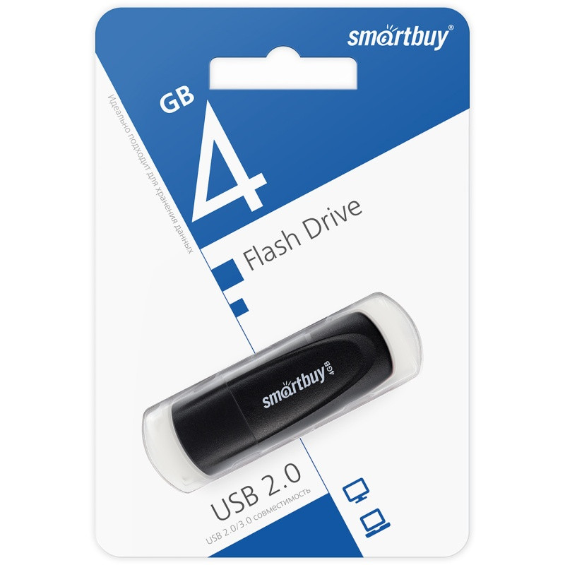 USB накопитель Smartbuy 4GB Scout Black, фото 1