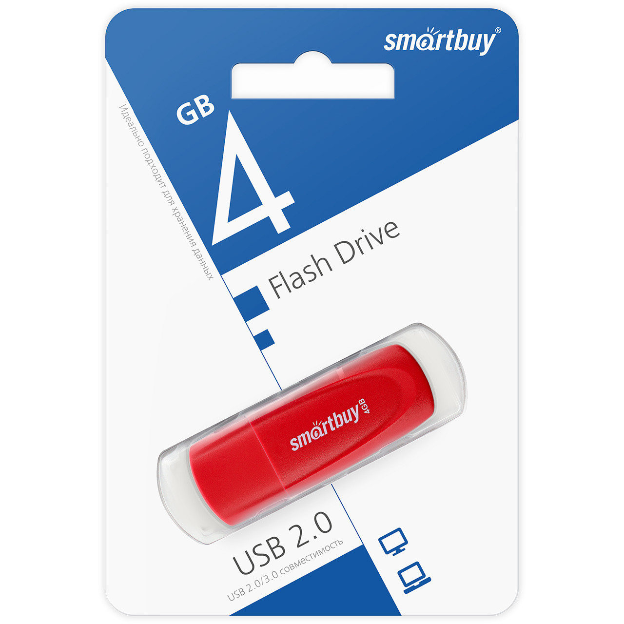 USB накопитель Smartbuy 4GB Scout Red