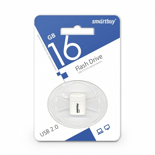 USB-накопитель Smartbuy 16GB LARA White