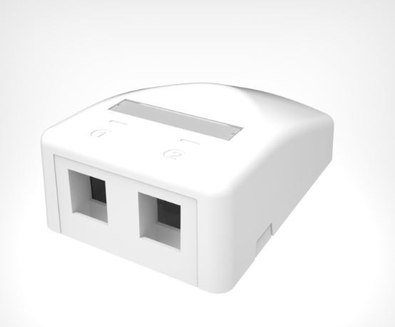 Office Box compact for 2 Modular Jack RJ45 KJX-6A white (w/o MJ) 760253651 - фото 1 - id-p114393892