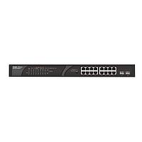 Коммутатор неуправляемый Reyee RG-ES118GS-P, 16Gb x PoE, 2 SFP Uplink, PoE 247W